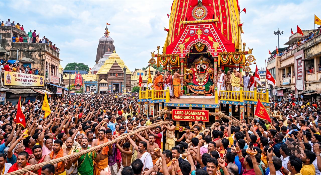 Puri Welcomes the Divine: Grand Rath Yatra of Lord Jagannath Begins Amid Unwavering Devotion